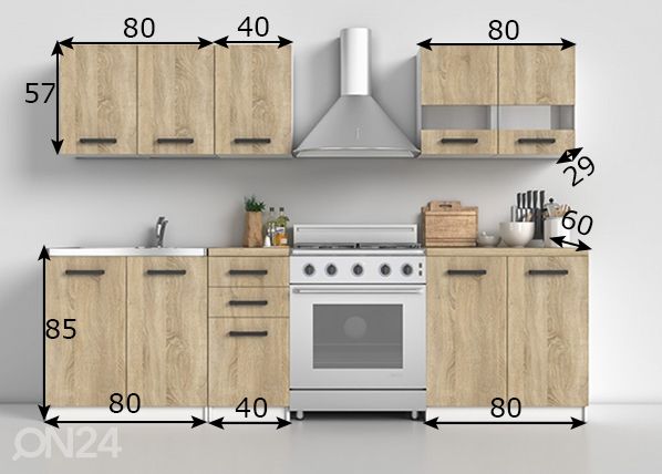 Кухня 200 cm размеры
