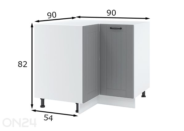 Кухонный угловой шкаф с дверцами, 90х90 см размеры