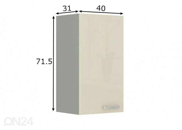 Кухонный шкаф (верхний) 40 cm размеры
