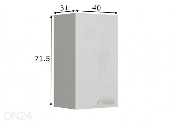 Кухонный шкаф (верхний) 40 cm размеры