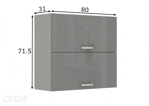 Кухонный шкаф (верхний) 80 cm размеры