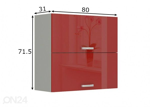 Кухонный шкаф (верхний) 80 cm размеры
