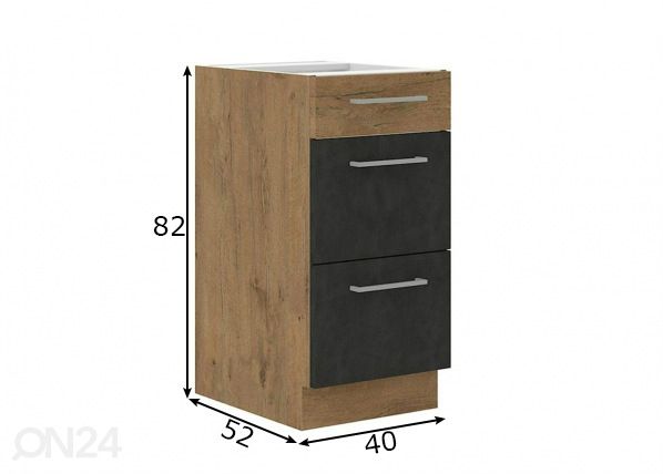 Кухонный шкаф (нижний) 40 cm размеры