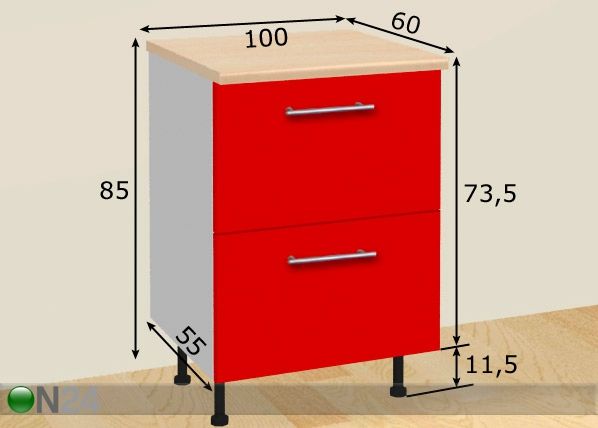 Кухонный шкаф 100 cm размеры