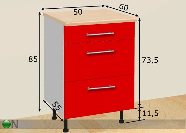 Кухонный шкаф 50 cm размеры