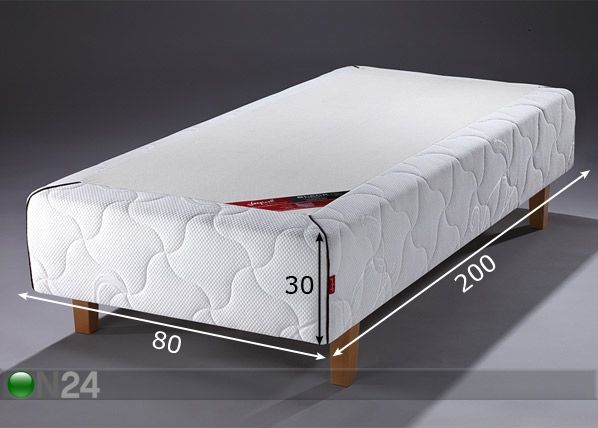 Кушетка BLACK Zoned Multipocket TempSmart™ 80x200 cm размеры