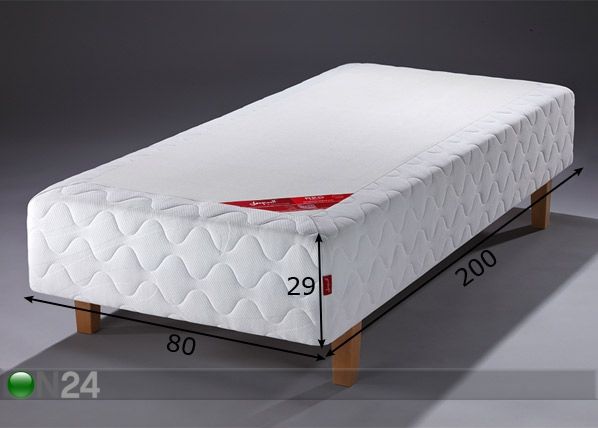 Кушетка RED Zoned Pocket Sensity™ 80x200 cm размеры