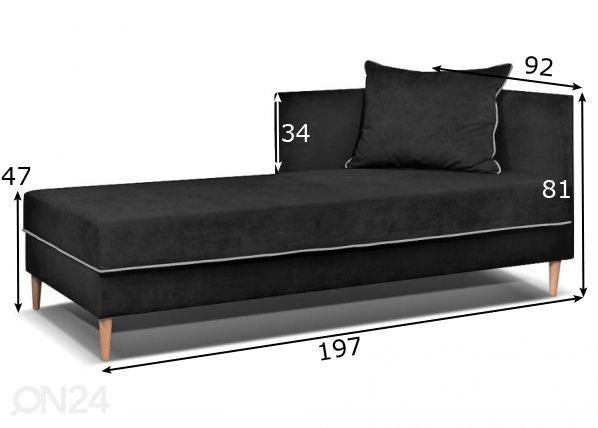 Кушетка Smart Bis 88x192 cm размеры