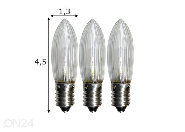 Лампочки Е10 0,2 Вт (3т) размеры