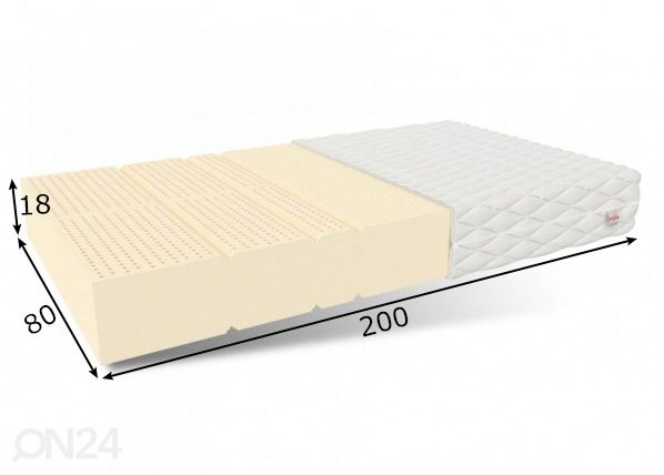 Латексный матрас 80x200 cm размеры