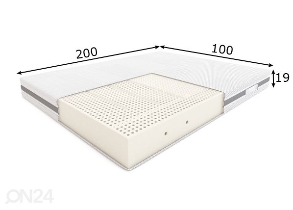 Латексный матрас Hilding Melody Hybrid 100x200 cm размеры