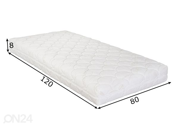 Латексный матрас Hypnos Beebi-Lux 80x120x8 см размеры