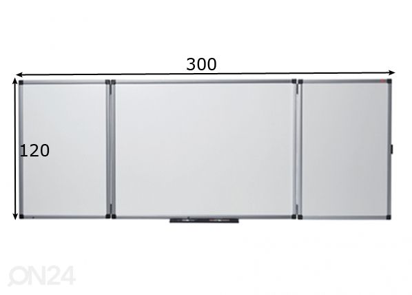 Магнитная доска Nobo prestige (5-частей, алюмин.рама, эмалированн.поверхн) 150/300x120 cm размеры