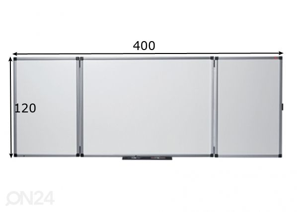 Магнитная доска Nobo prestige (5-частей, алюмин.рама, эмалиров.поверх.) 200/400x120 cm размеры