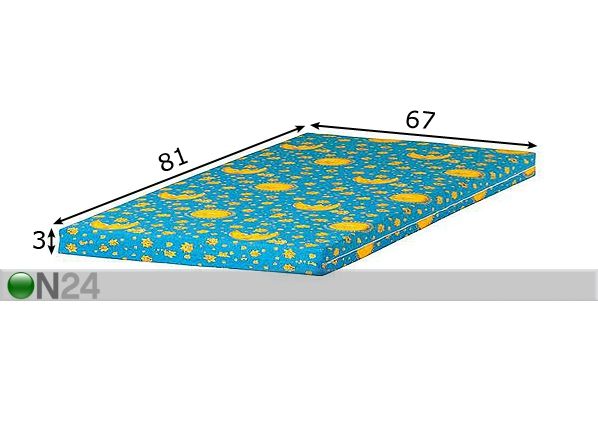 Матрас для пеленального столика 67x81x3 см размеры