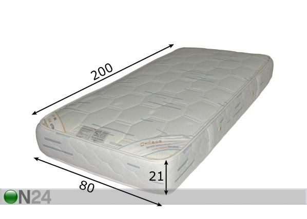 Матрас Orfeas 80x200 cm размеры