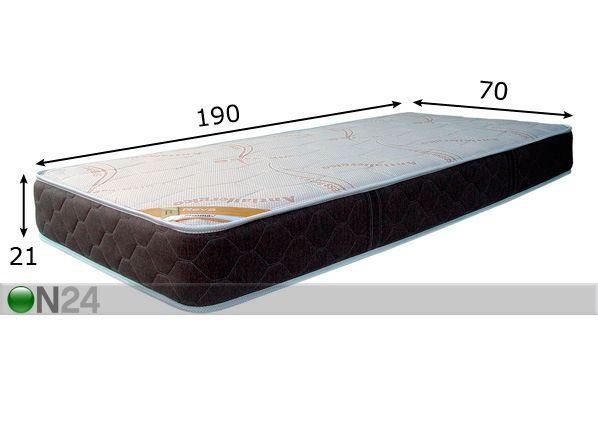 Матрас Reva 70x190 cm размеры