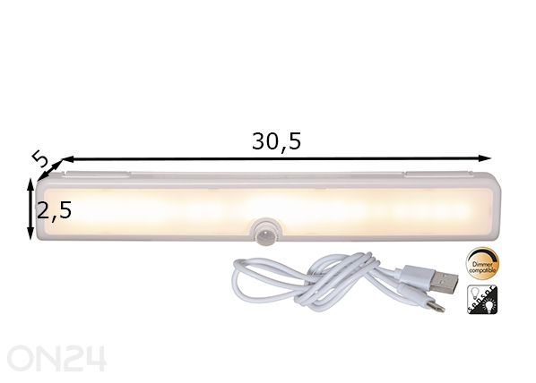 Мебельный светильник с датчиком движения размеры