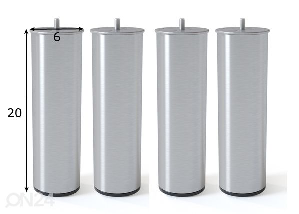 Металлические ножки, полированное серебро 20 cm размеры