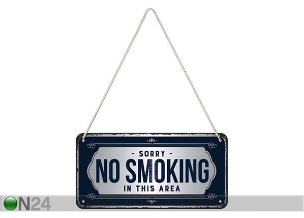 Металлический постер в ретро-стиле Sorry, No Smoking! 10x20 см