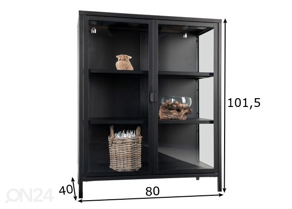 Металлический шкаф-витрина размеры