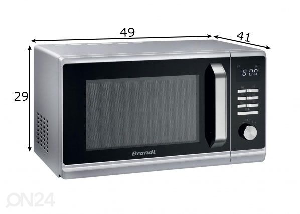 Микроволновая печь Brandt SE2300S размеры
