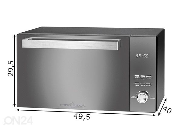 Микроволновая печь ProfiCook MWG1204 размеры