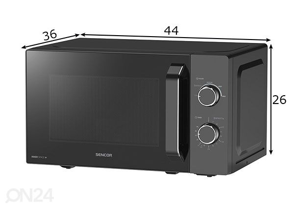 Микроволновая печь Sencor SMW1919BK размеры