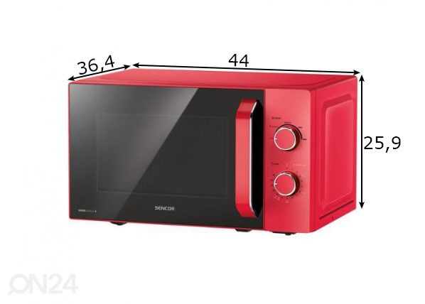 Микроволновая печь Sencor SMW1920RD красный размеры