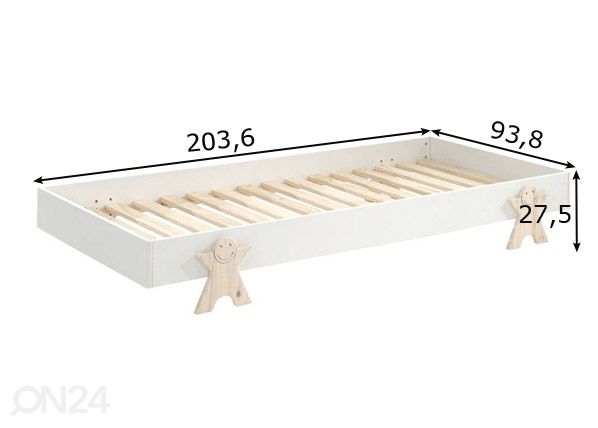 Модульная кровать Modulo 90x200 cm размеры