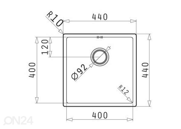 Мойка Pyramis Astris 40x40 см 101055101 размеры