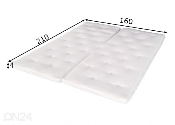 Наматрасник для моторной кровати 3D Latex 160x210 cm размеры