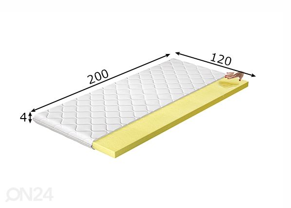 Наматрасник memory foam 120x200 cm размеры