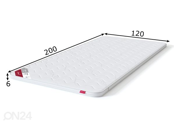 Наматрасник Top Foam High 120x200x6 cm размеры