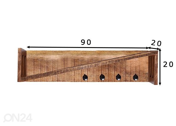 Настенная вешалка 55х105 см размеры