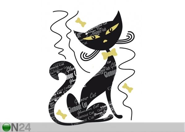 Настенная наклейка Black cat 65x85 см
