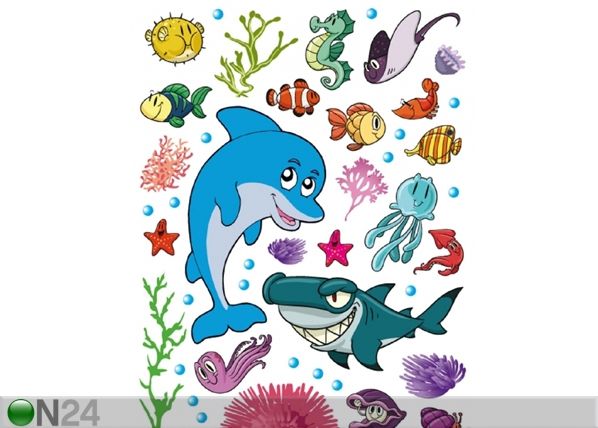 Настенная наклейка Dolphin 65x85 см
