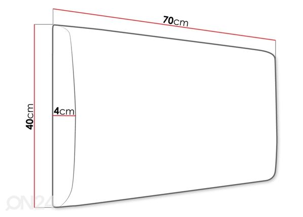 Настенная панель с текстильным покрытием 70x40 cm размеры