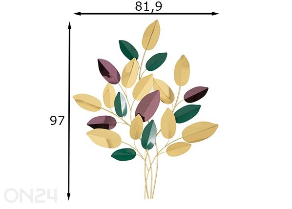Настенное украшение 81,9x97 см размеры