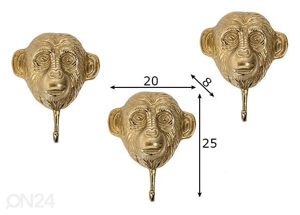 Настенные вешалки Three Apes размеры
