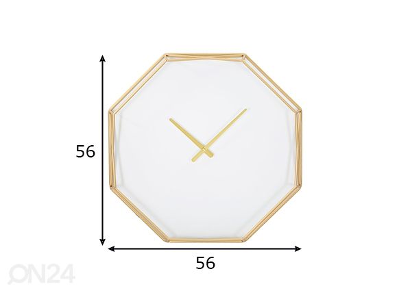 Настенные часы 56x56 см, золотой размеры