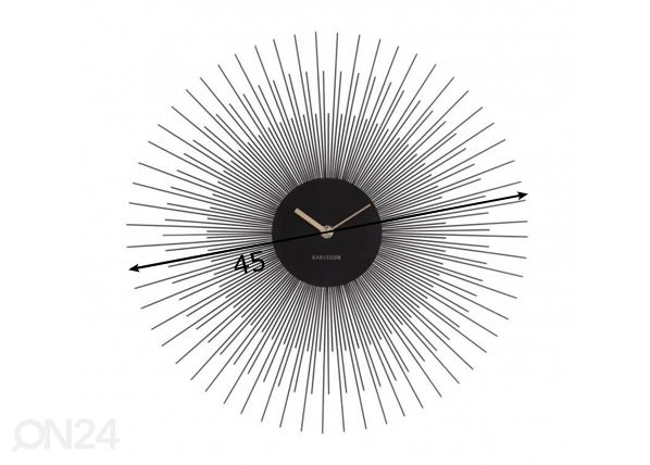 Настенные часы Peony чёрный Ø 45 cm размеры
