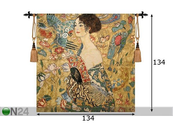 Настенный ковер Гобелен Lady 134x134 cm размеры