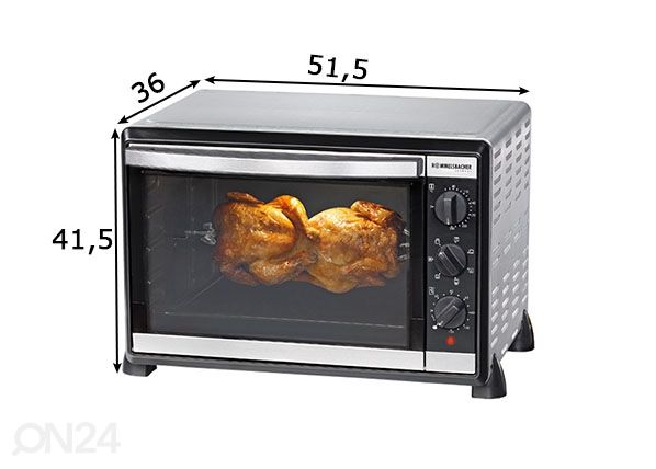 Настольная духовка Rommelsbacher BG1805E размеры