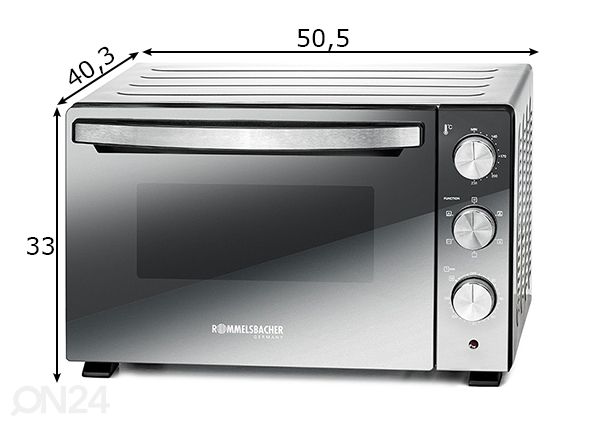 Настольная духовка Rommelsbacher BGS1500 размеры