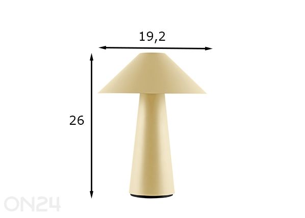 Настольная лампа Cannes, перезаряжаемая размеры