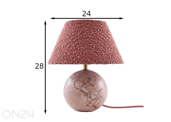 Настольная лампа Castello 24 размеры