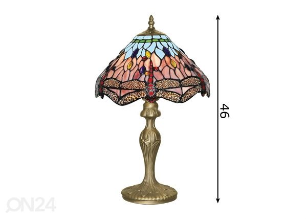Настольная лампа Dragonfly Tiffany размеры