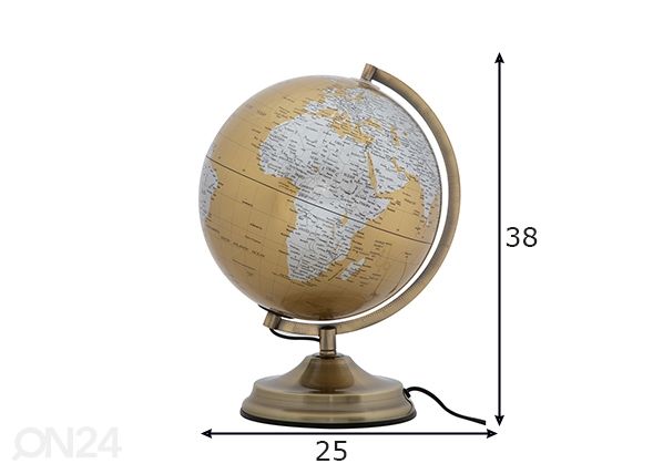 Настольная лампа Globe Ø25 см, размеры