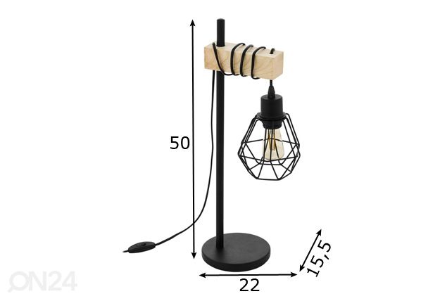 Настольная лампа Townshend 5 размеры